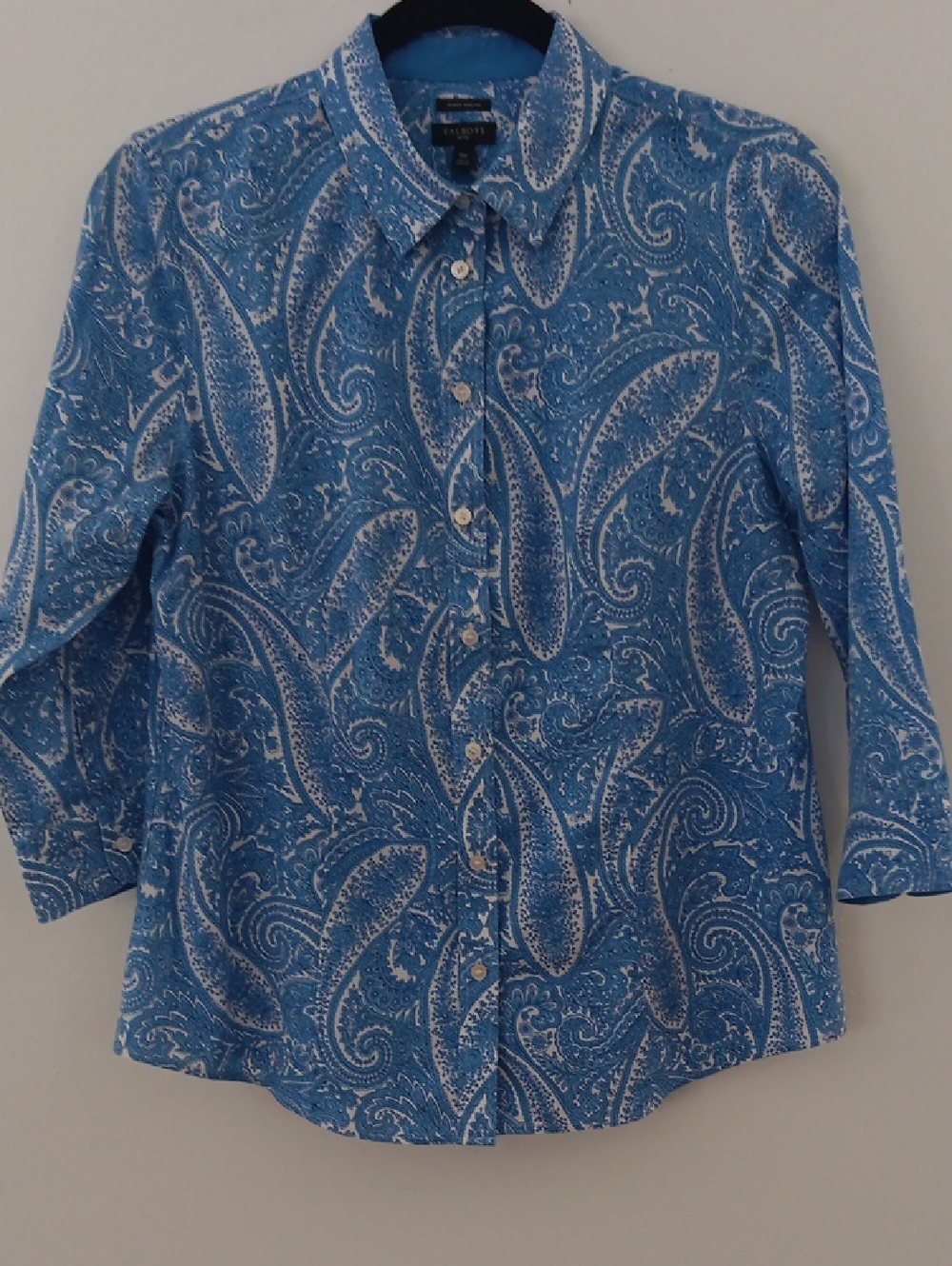 Talbots Wrinkle Resistant Paisley Button-Down Shirt #3531